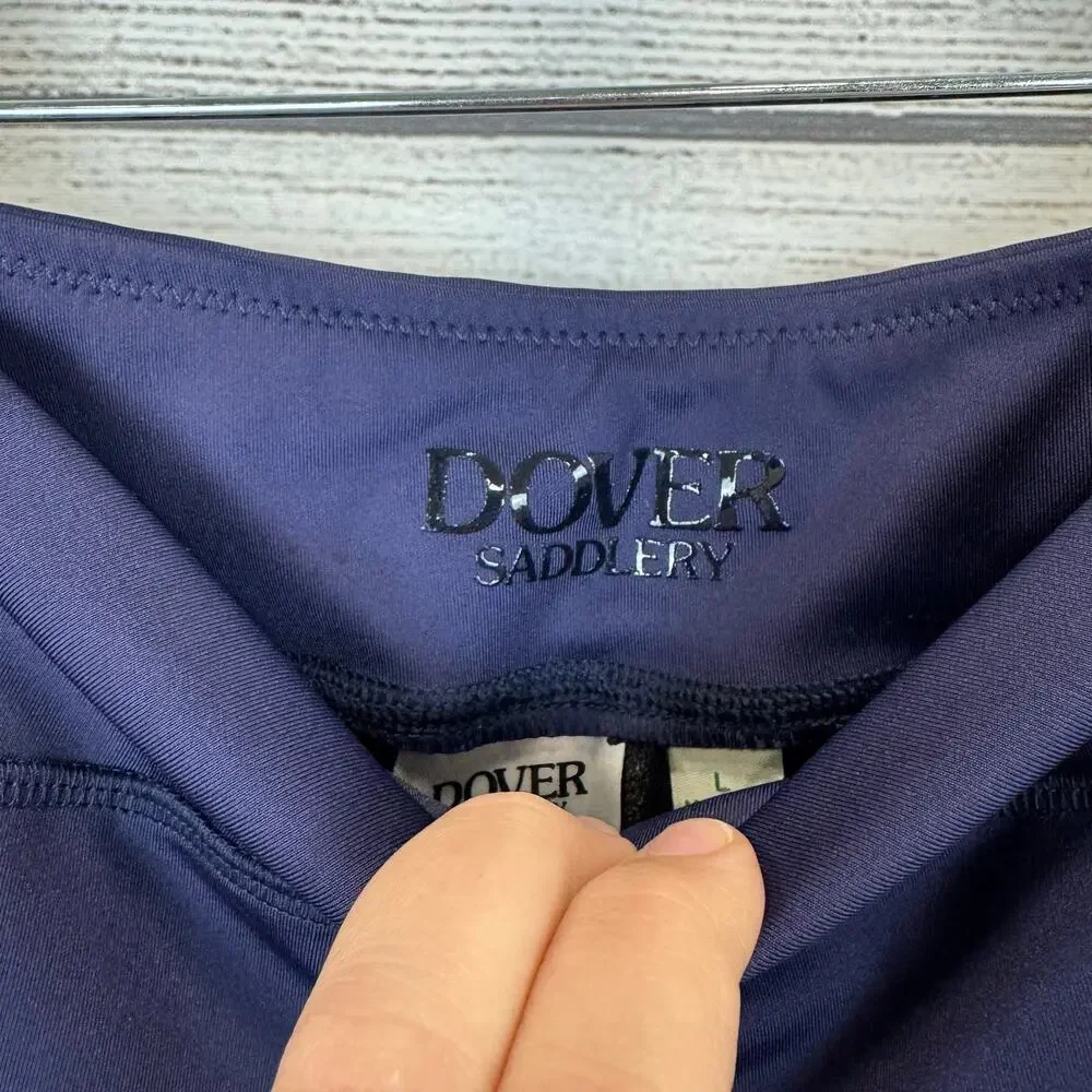 Dover Saddlery Girl's Stride Magna Navy Riding Thighs Leggings Size Large